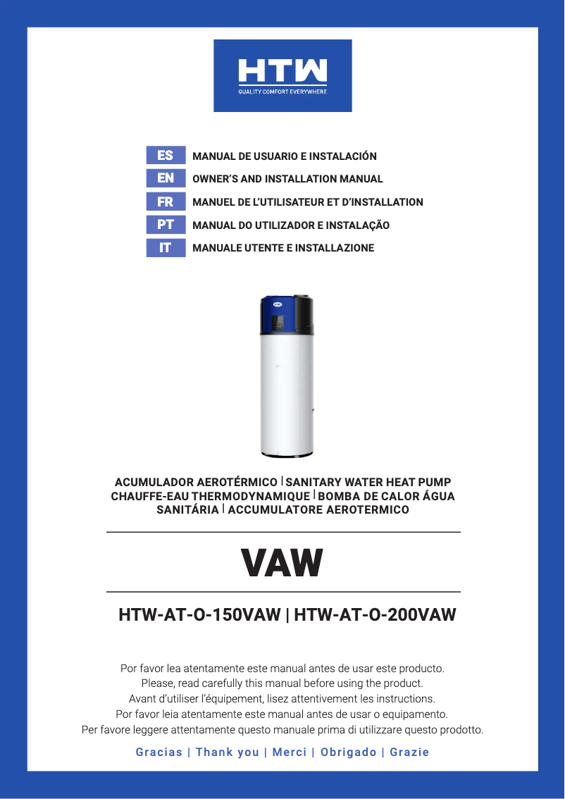 Page n°1 - Manuel utilisateur HTW HTW-AT-O-150VAW