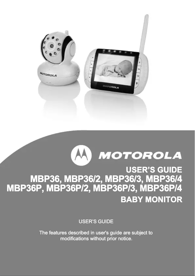 Page n°1 - Manuel utilisateur Motorola MBP36