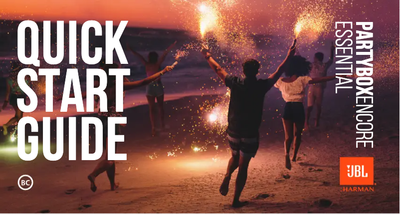 Page 1 de la notice Guide de démarrage rapide JBL PartyBox Encore Essential