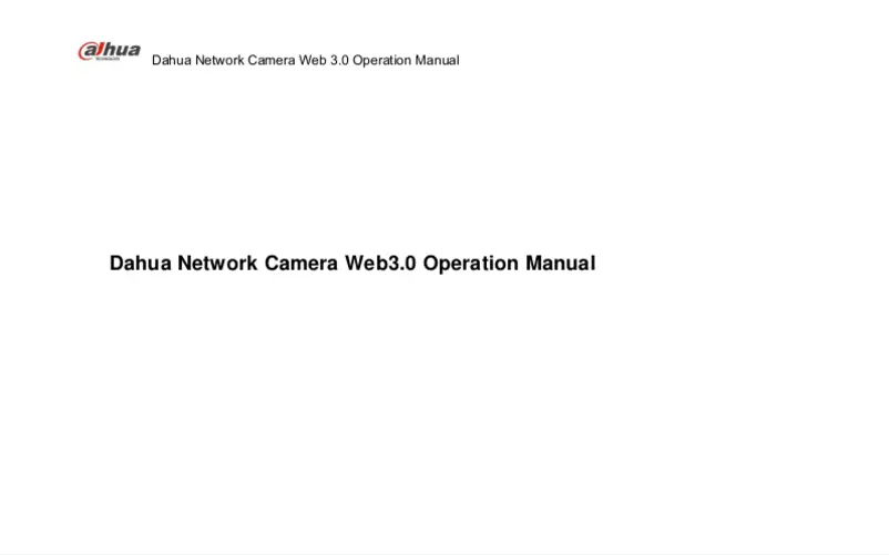 Page n°1 - Manuel utilisateur Dahua Technology IPC-HFW1531S