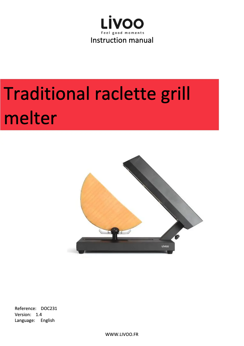 Page 1 de la notice Manuel utilisateur Livoo DOC231