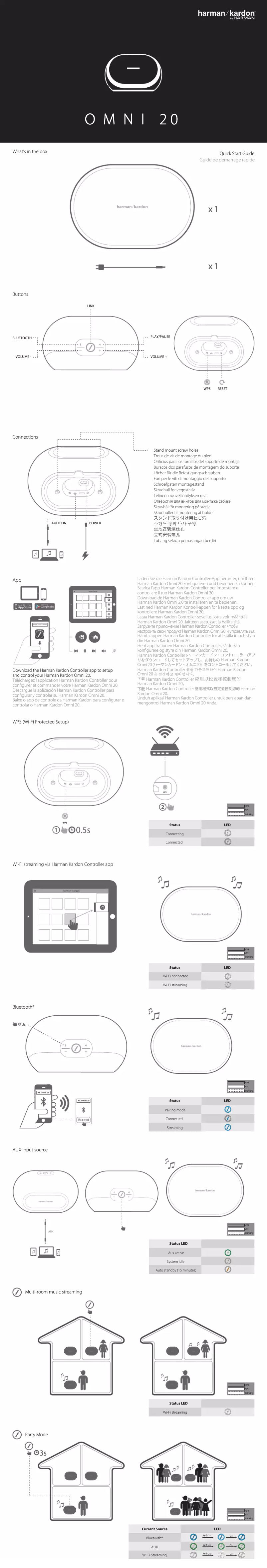 Page 1 de la notice Manuel utilisateur Harman Kardon Omni 20