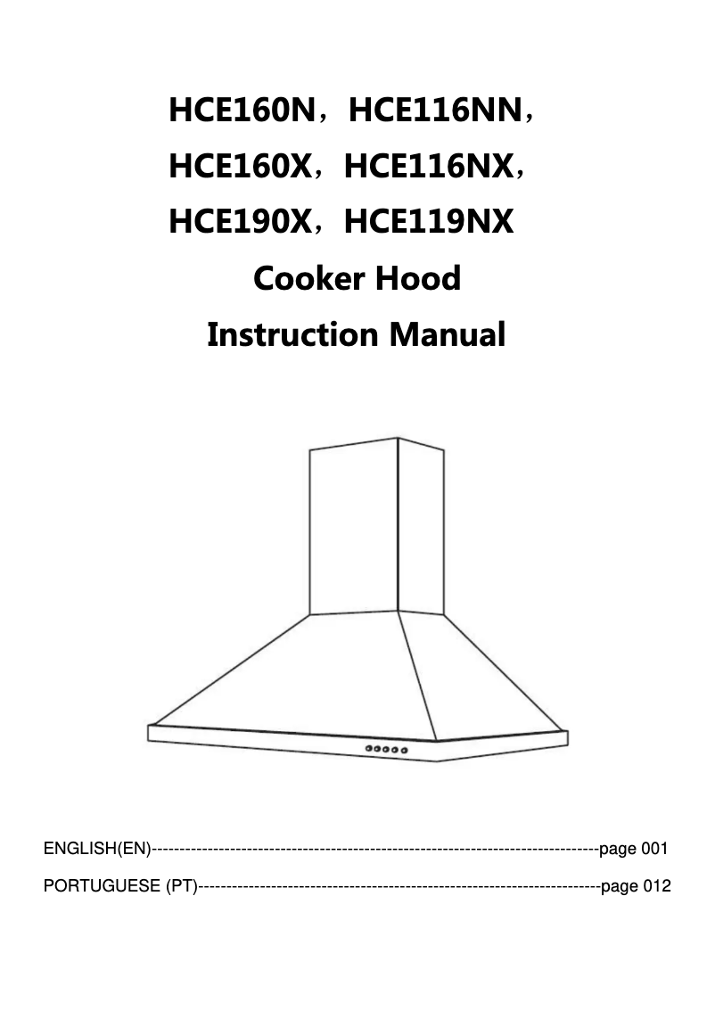 Page n°1 - Mode d'emploi Hoover HCE116NN