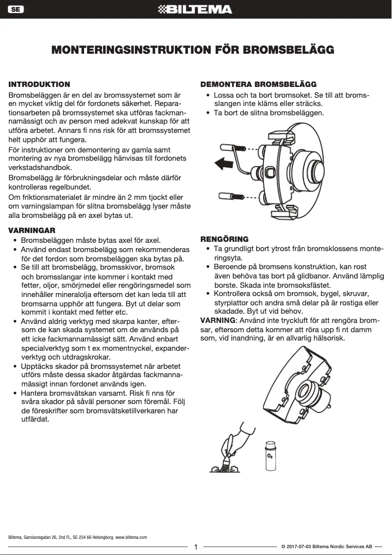 Page 1 de la notice Manuel utilisateur Biltema 65-9021