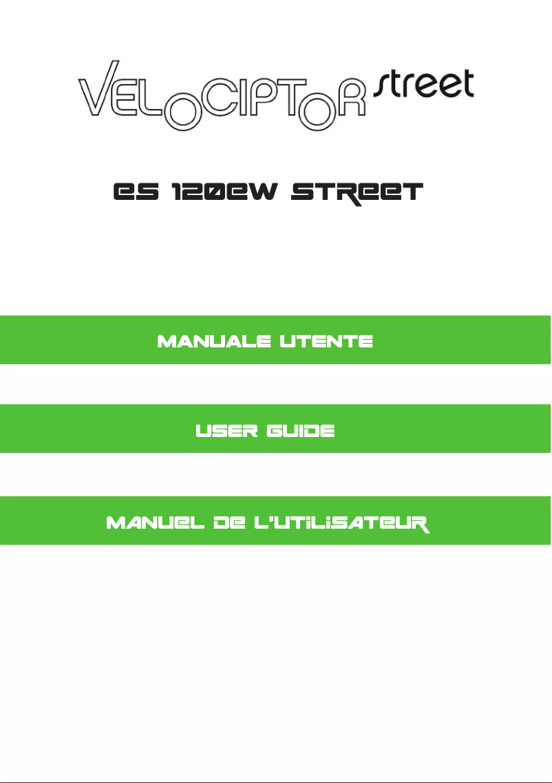 Image de la première page du manuel de l'appareil ES 120EW STREET