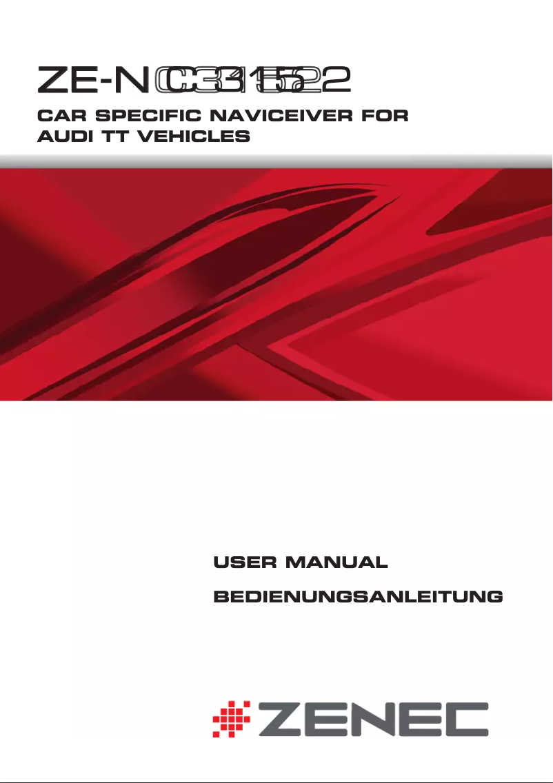 Page 1 de la notice Manuel utilisateur Zenec ZE-NC3152 (Audi)