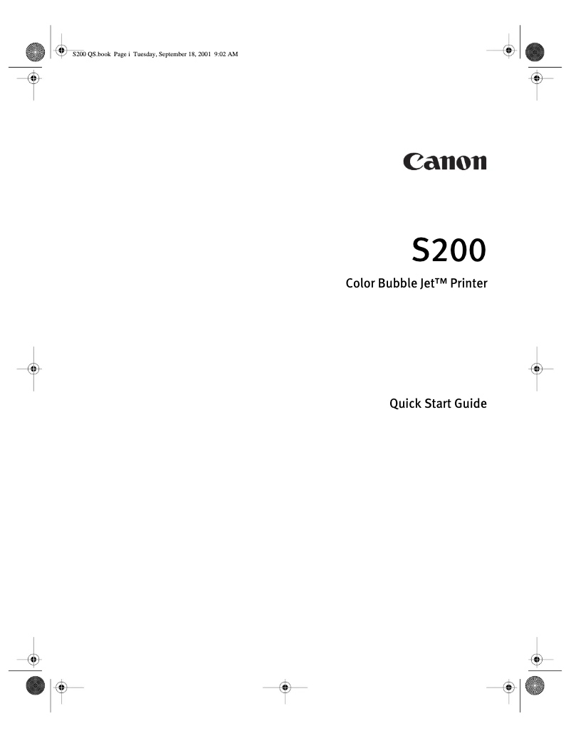 Page 1 de la notice Manuel utilisateur Canon Bubble Jet S200