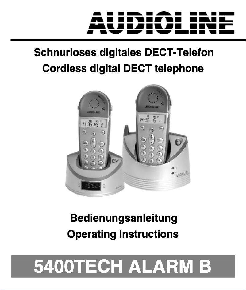 Página 1 del manual Manual de usuario Audioline 5400TECH ALARM B