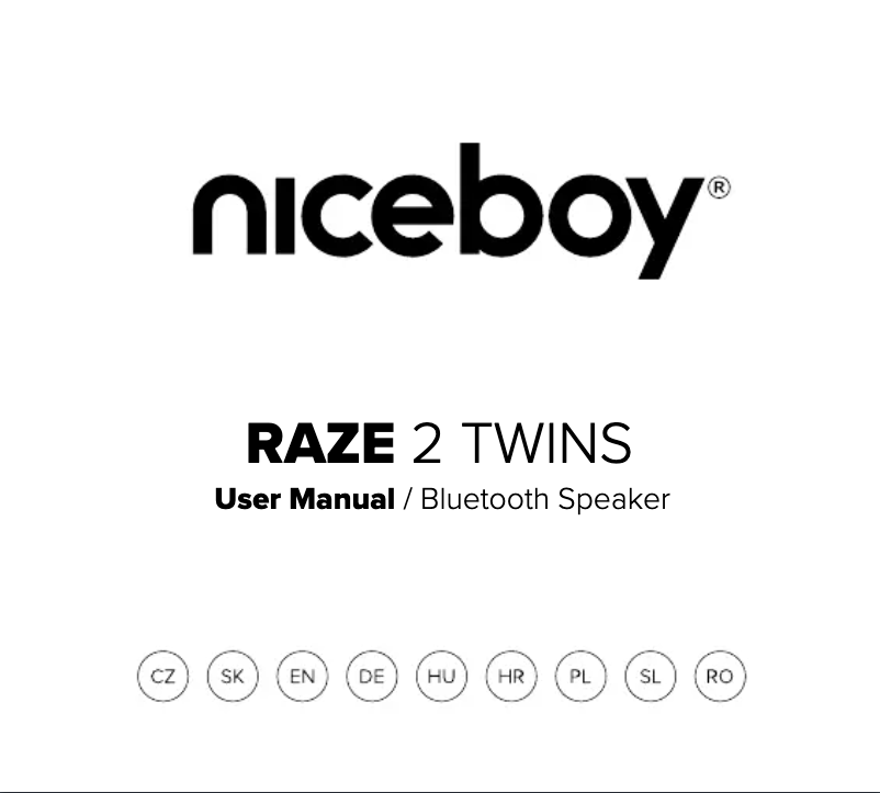Page 1 de la notice Manuel utilisateur Niceboy RAZE 2 twins