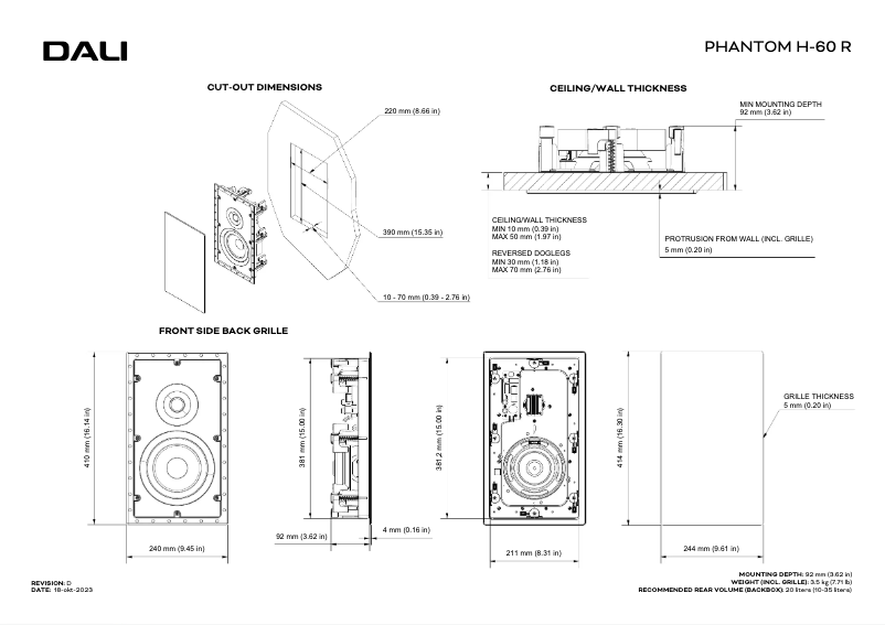 Image de la première page du manuel de l'appareil Phantom H-60 R