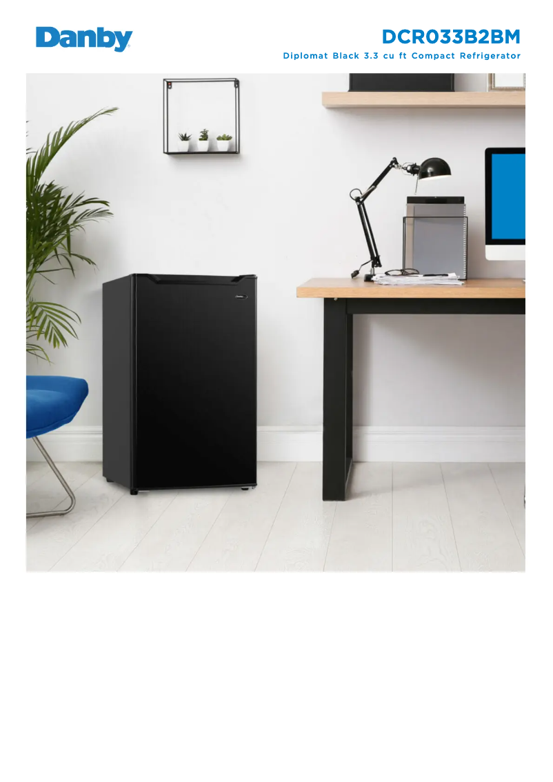 Página 1 del manual Ficha técnica Danby DCR033B2BM