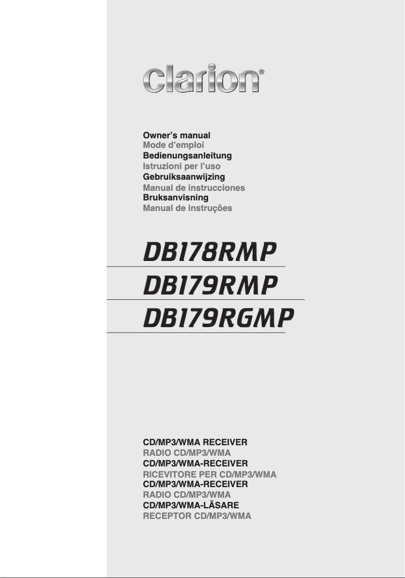 Image de la première page du manuel de l'appareil DB179RMP