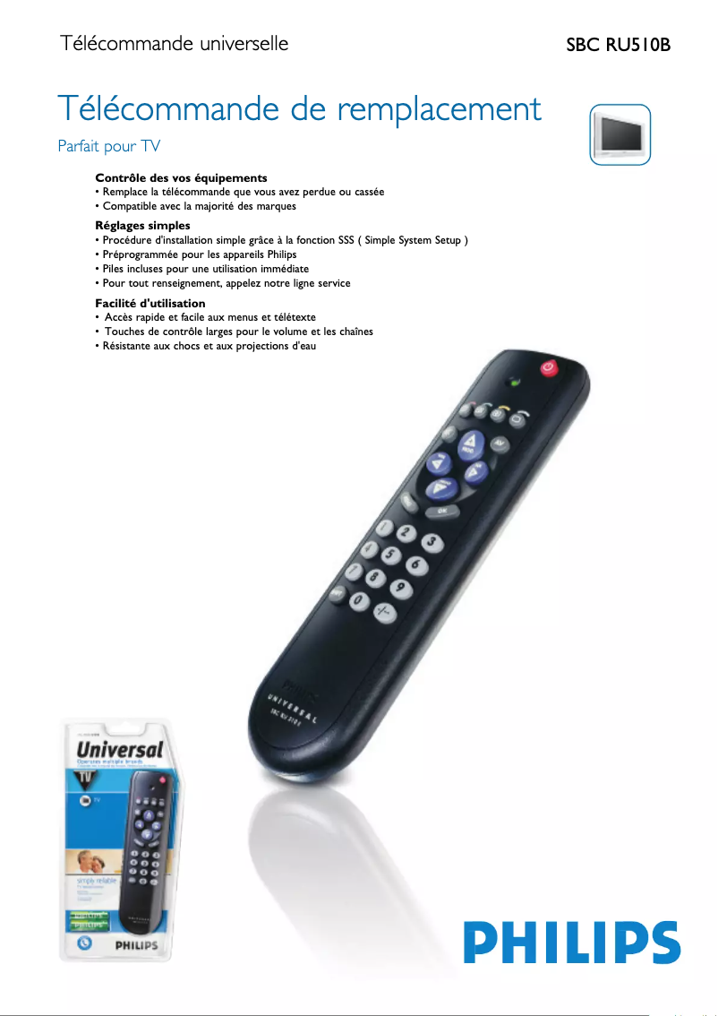 Image de la première page du manuel de l'appareil SBC RU 510