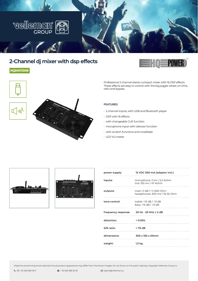 Page n°1 - Fiche technique HQ Power HQMX11009