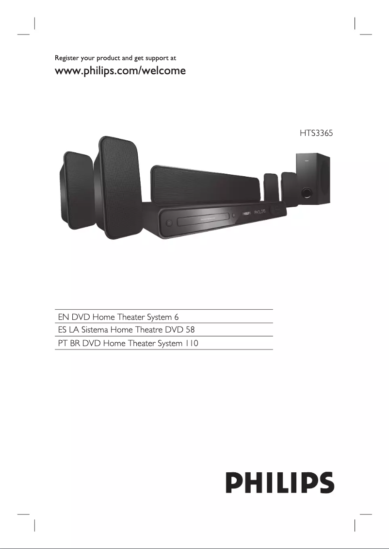 Page n°1 - Manuel utilisateur Philips HTS3365