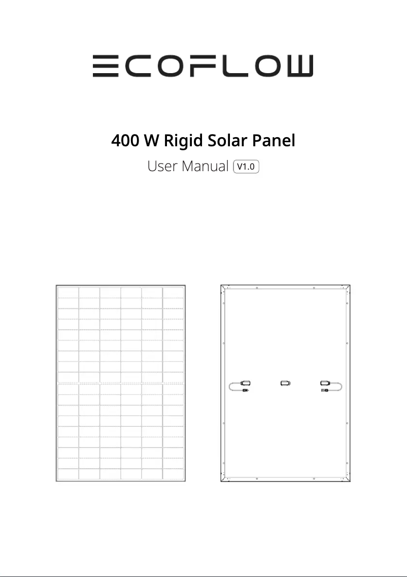 Page 1 de la notice Manuel utilisateur EcoFlow Solar Panel 400W