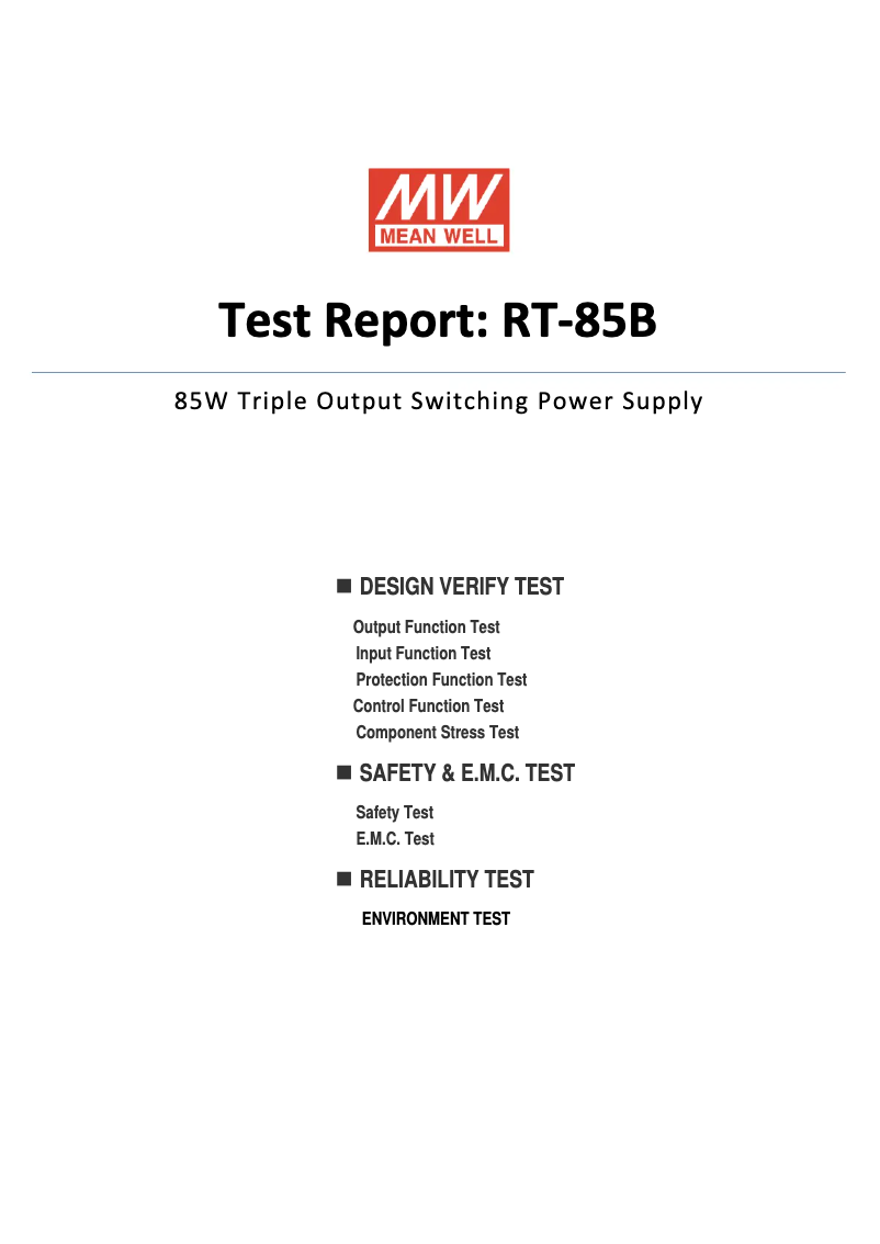 Image de la première page du manuel de l'appareil RT-85B