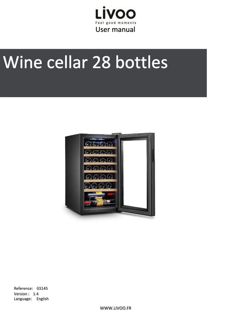 Page 1 de la notice Manuel utilisateur Livoo GS145