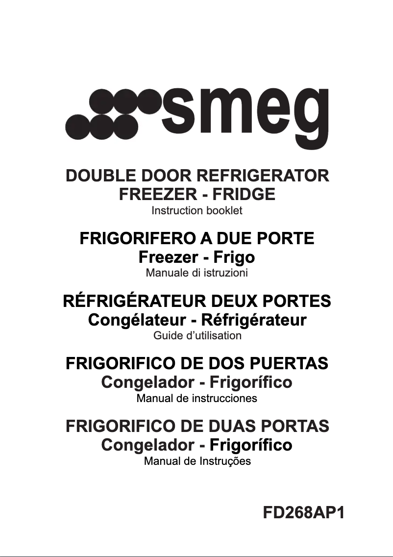 Page 1 de la notice Manuel utilisateur Smeg FD268AP1