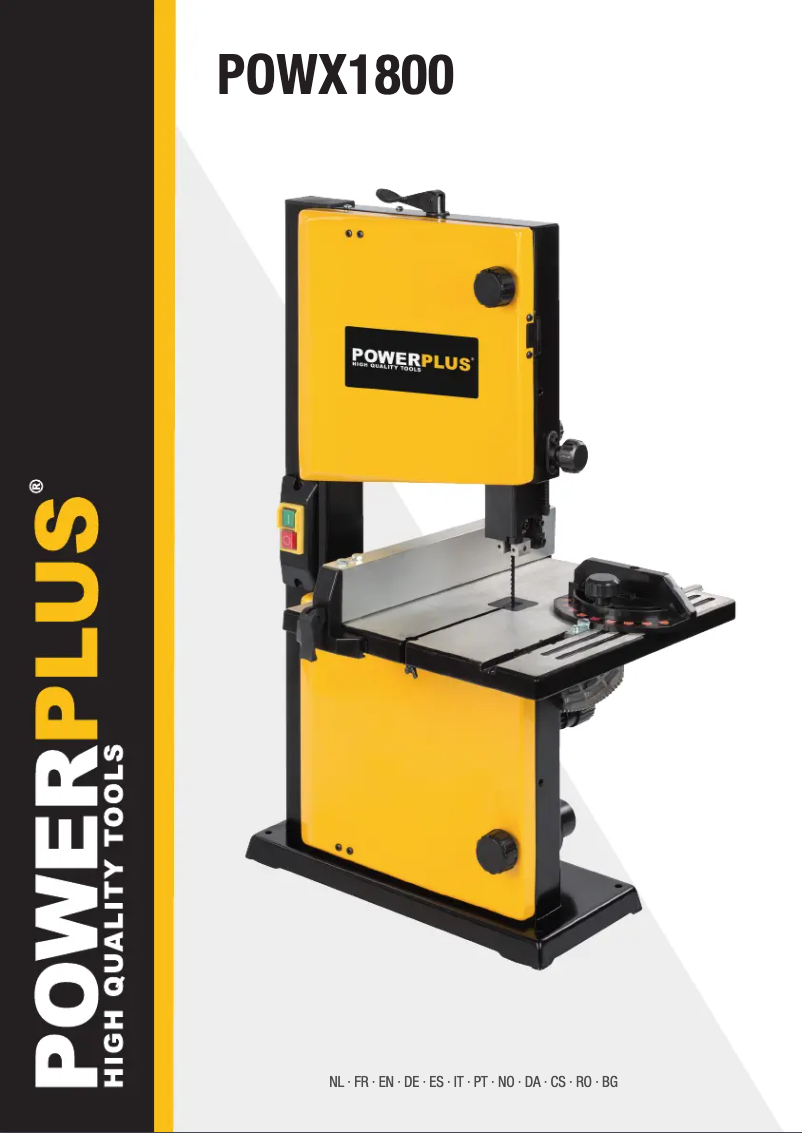 Image de la première page du manuel de l'appareil POWX1800