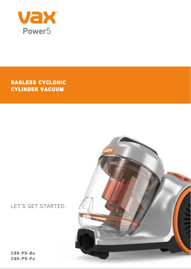 Página 1 del manual Manual de usuario Vax Power 5 C88-P5-B