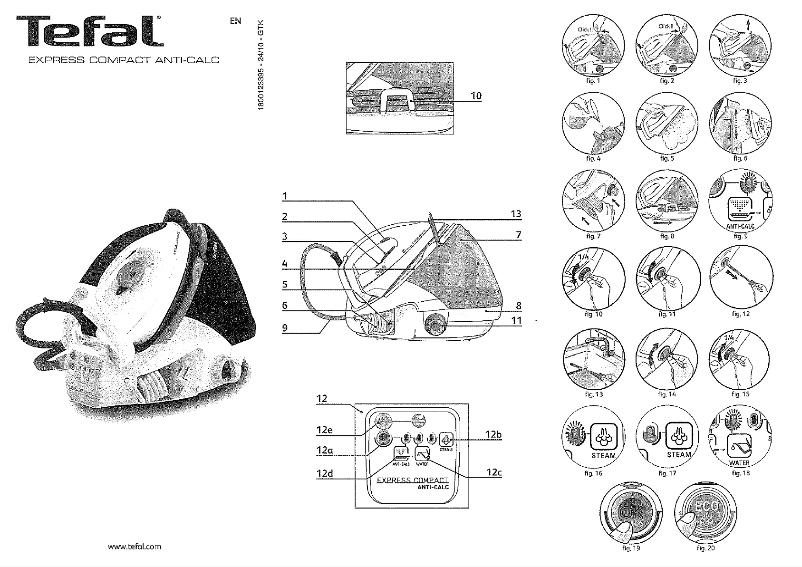 Page n°1 - Manuel utilisateur Tefal Express Compact GV7096