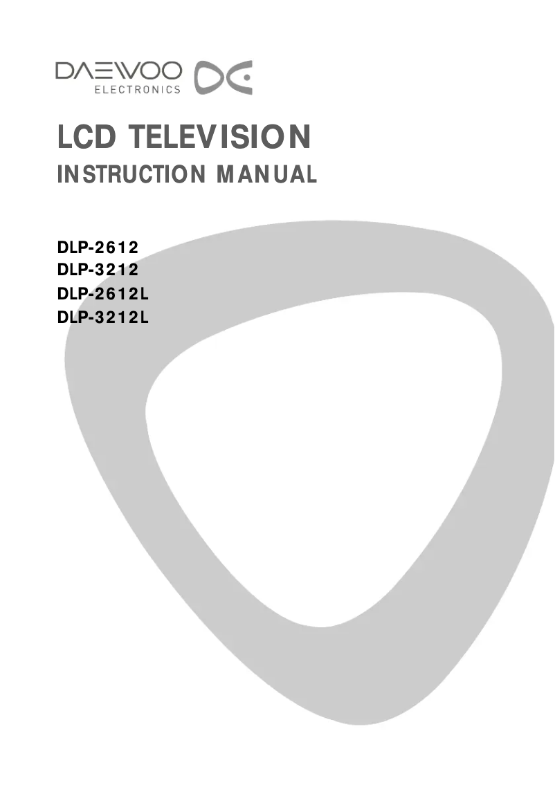 Page n°1 - Manuel utilisateur Daewoo DLP-2612