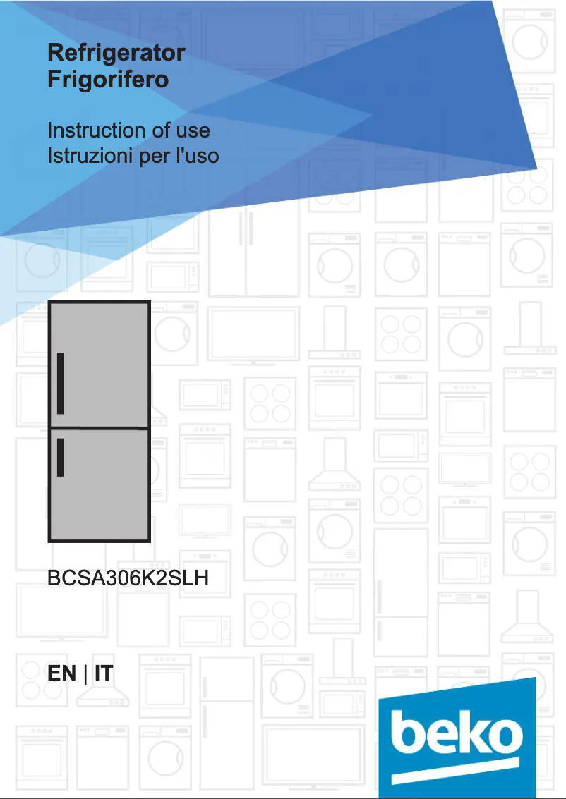 Page 1 de la notice Manuel utilisateur Beko BCSA306K2SLH