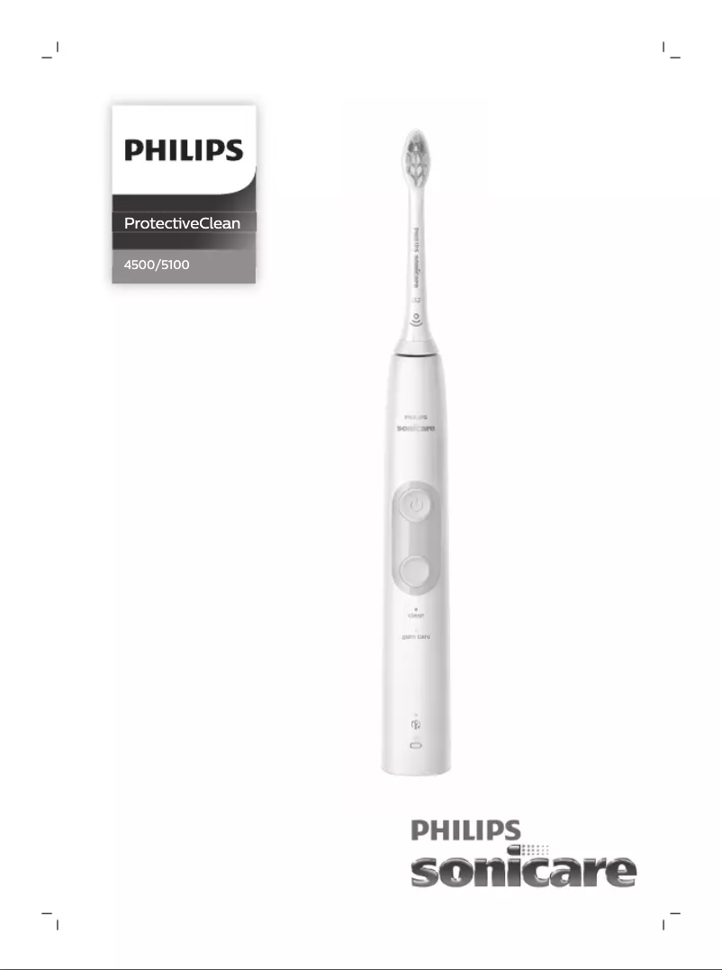 Page 1 of the manual User Manual Philips Sonicare ProtectiveClean 4500 HX6837