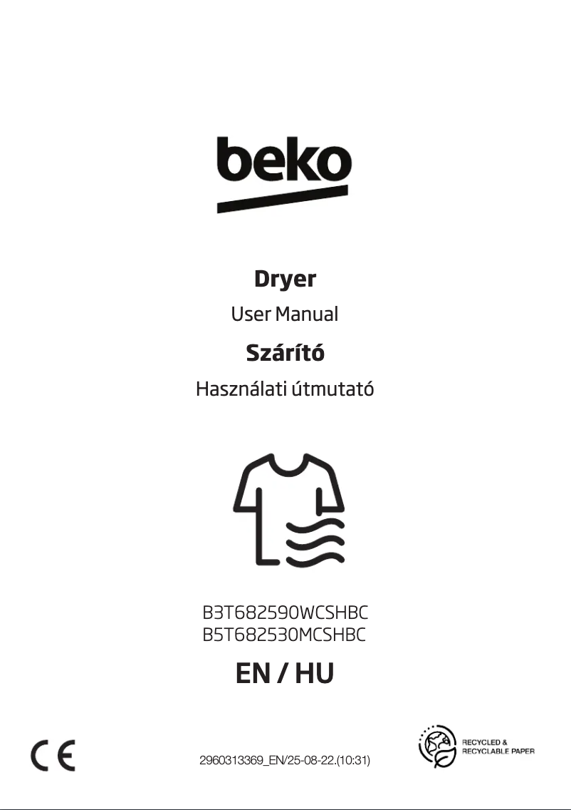 Page 1 de la notice Label énergétique Beko B5T682530MCSHBC