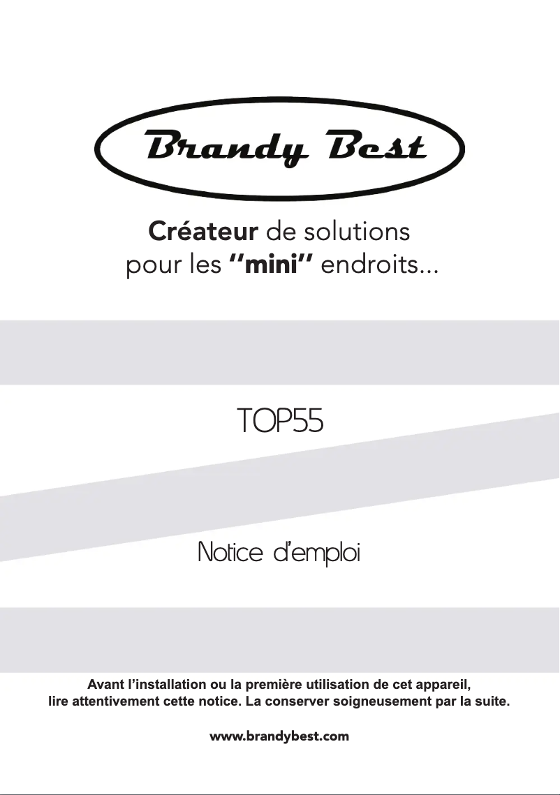 Página 1 del manual Manual de usuario Brandy Best TOP55