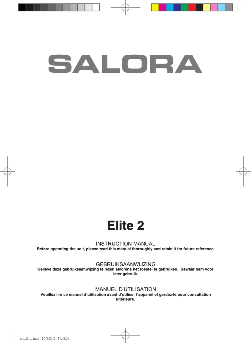 Page 1 de la notice Manuel utilisateur Salora PA 2210 CD