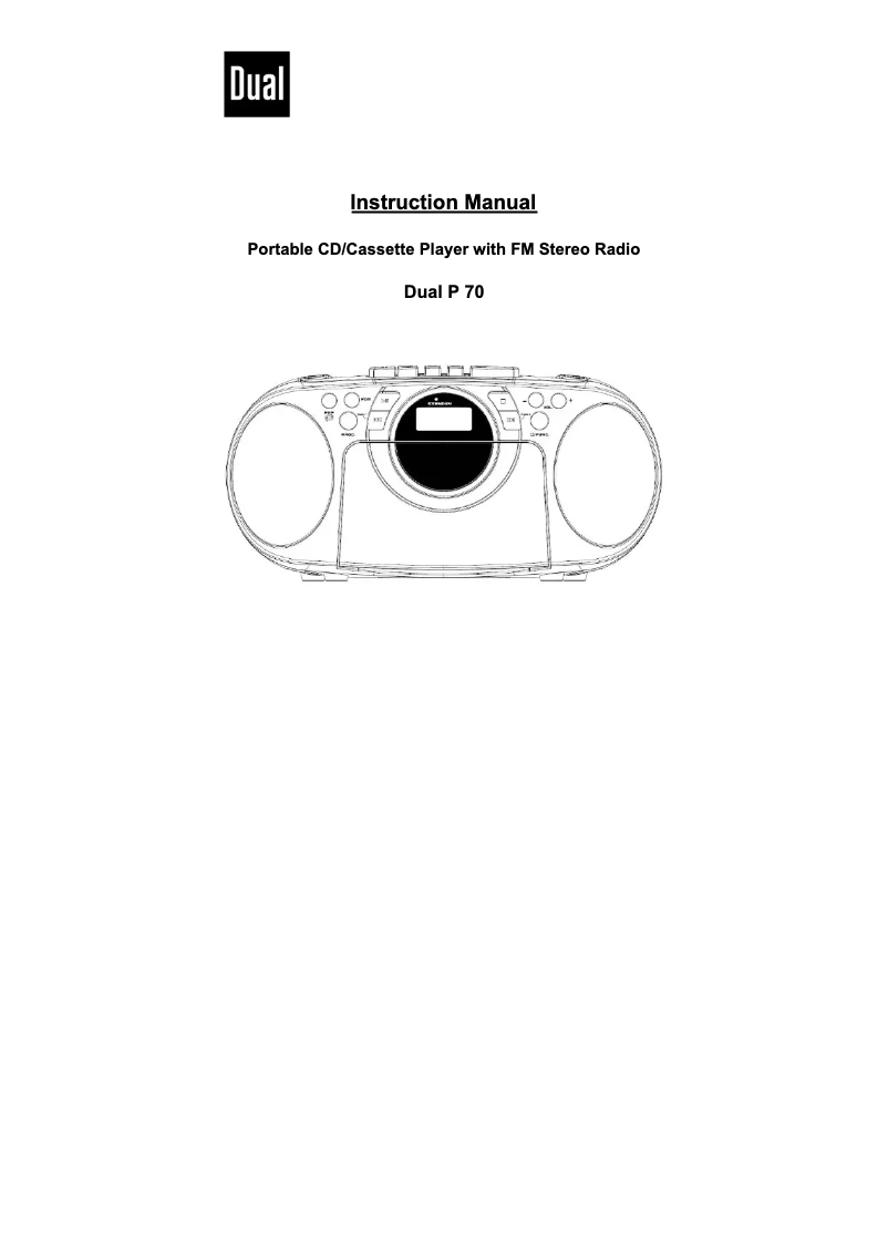 Image de la première page du manuel de l'appareil P70