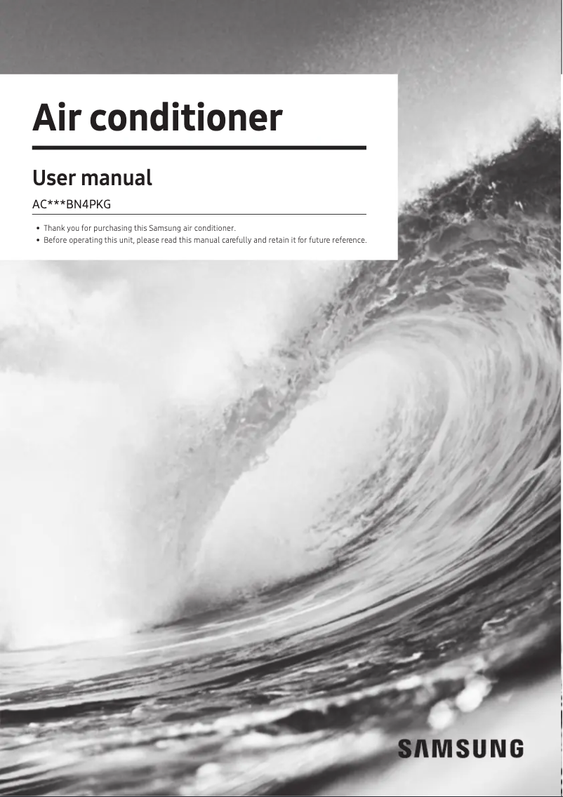 Page n°1 - Manuel utilisateur Samsung AC120BXAPNG