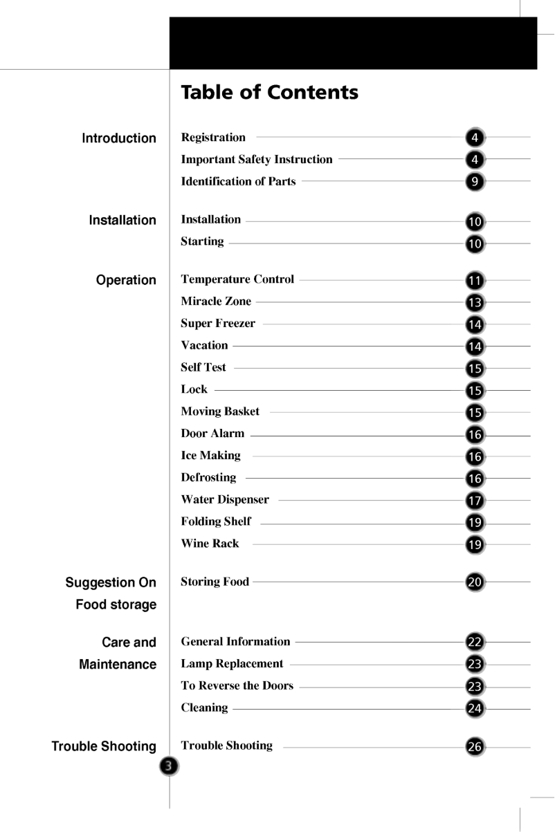 Page 1 de la notice Manuel utilisateur LG GR-469BLRA