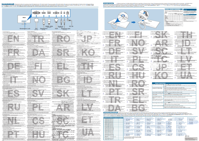 Page 1 de la notice Guide de démarrage rapide Asus VX279H