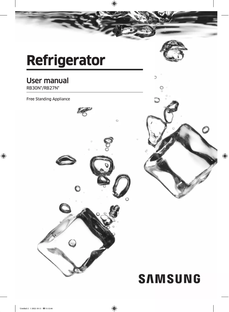 Page n°1 - Manuel utilisateur Samsung RB30N4020S9