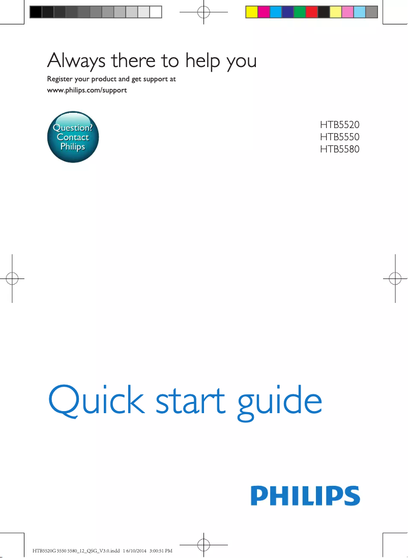 Imagen de la primera página del manual del dispositivo HTB5580G