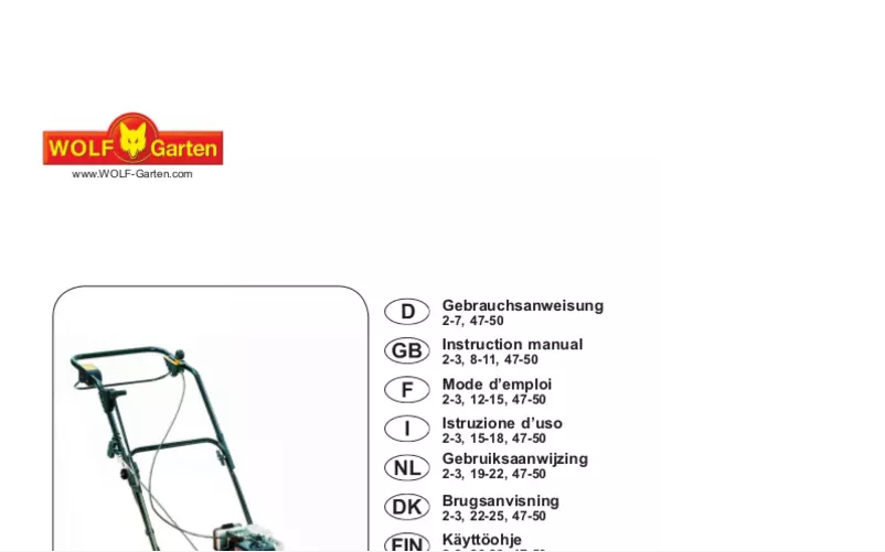 Page 1 de la notice Manuel utilisateur Wolf Garten UV 32 B