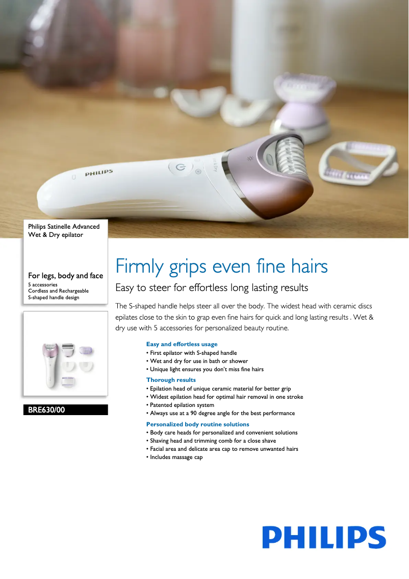 Image de la première page du manuel de l'appareil Satinelle Advanced BRE630