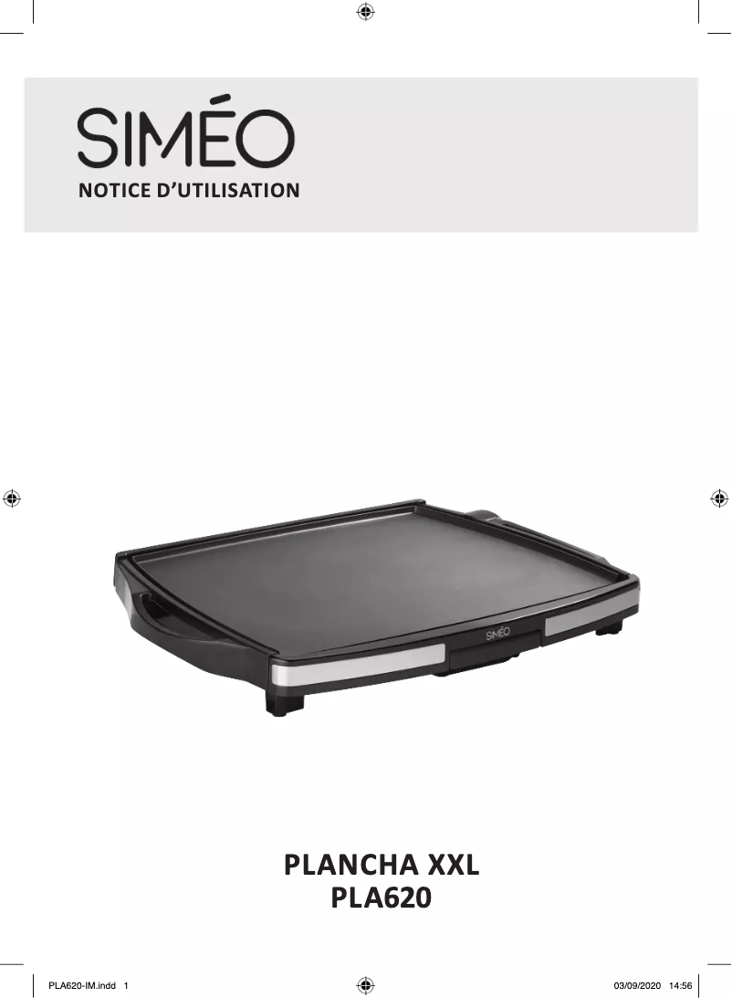 Page n°1 - Manuel utilisateur Siméo PLA620