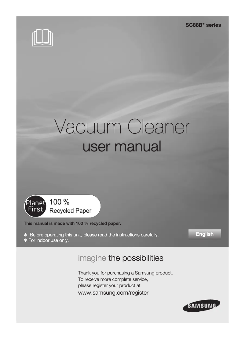 Page 1 de la notice Manuel utilisateur Samsung SC88B0