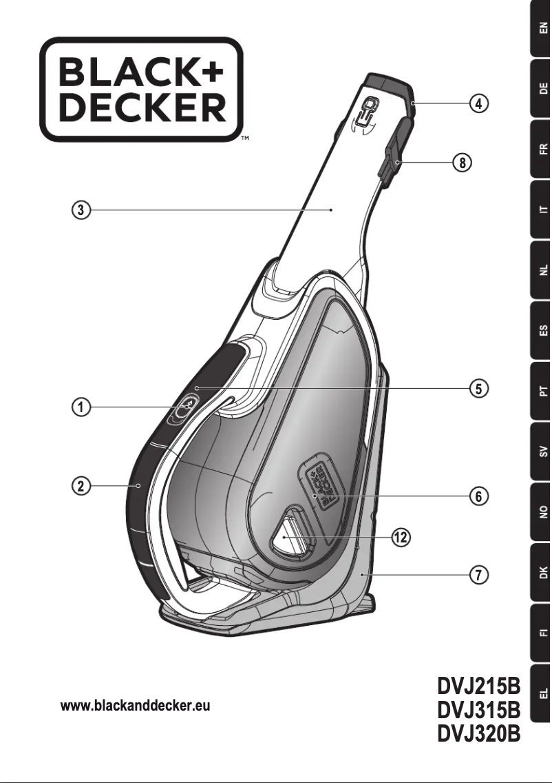 Image de la première page du manuel de l'appareil Dustbuster DVJ320B