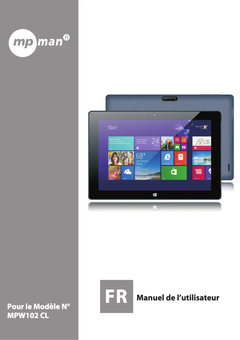 Page n°1 - Manuel utilisateur Mpman MPW 102 CL