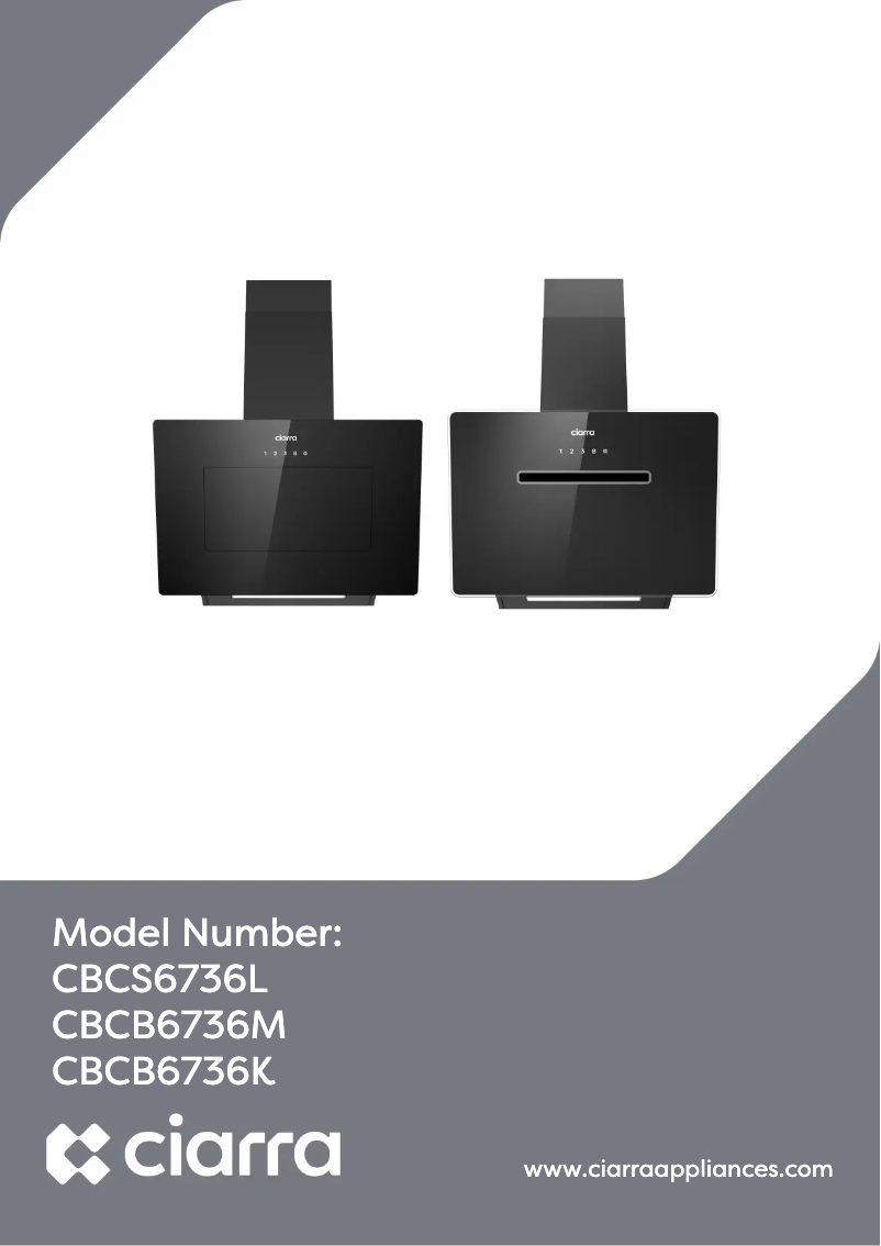 Page n°1 - Manuel utilisateur Ciarra CBCB6736K