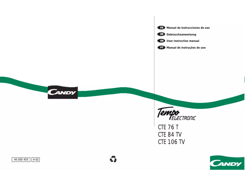 Page 1 de la notice Manuel utilisateur Candy LBCTE84TVES