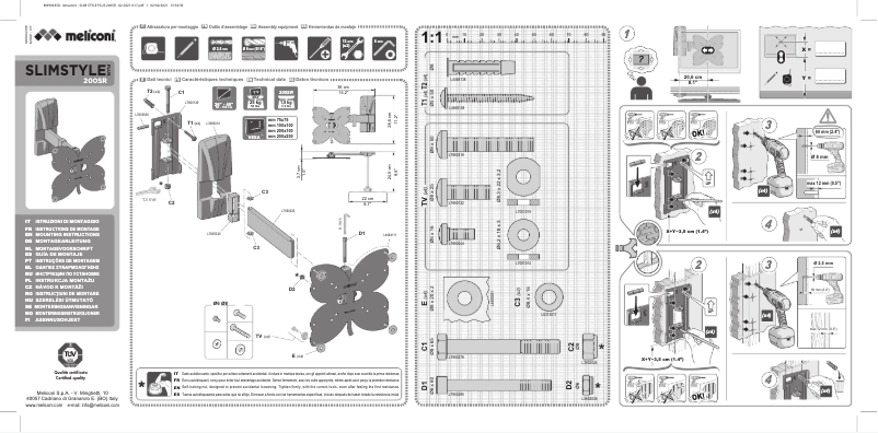 Page 1 de la notice Manuel utilisateur Meliconi Slimstyle Plus 200 SR