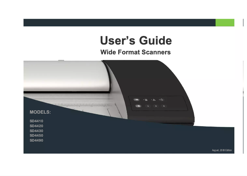 Page n°1 - Manuel utilisateur Contex SD4430