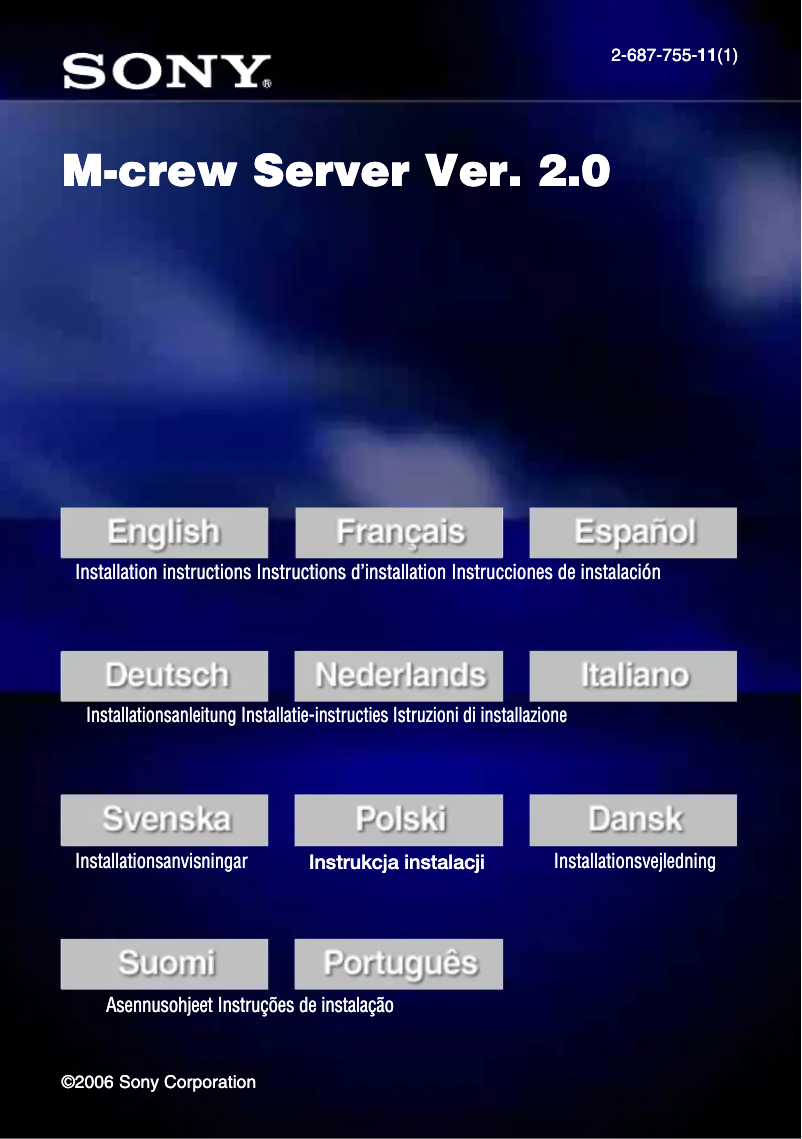 Page 1 de la notice Manuel utilisateur Sony CPF-IX001