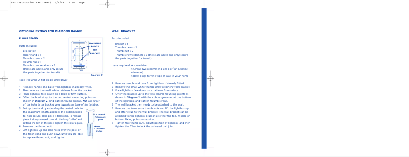 Imagen de la primera página del manual del dispositivo Diamond 5